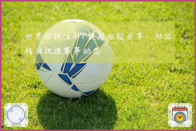 世界杯投注APP使用经验分享，助你精准把握赛事动态